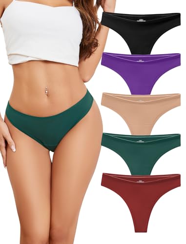 VOENXE String Tanga Damen Baumwolle,Slip UnterwäSche Frauen,Unterhosen Atmungsaktiv füR Frau,Sport Thongs Women Underwear Cotton,Panties Bequeme...