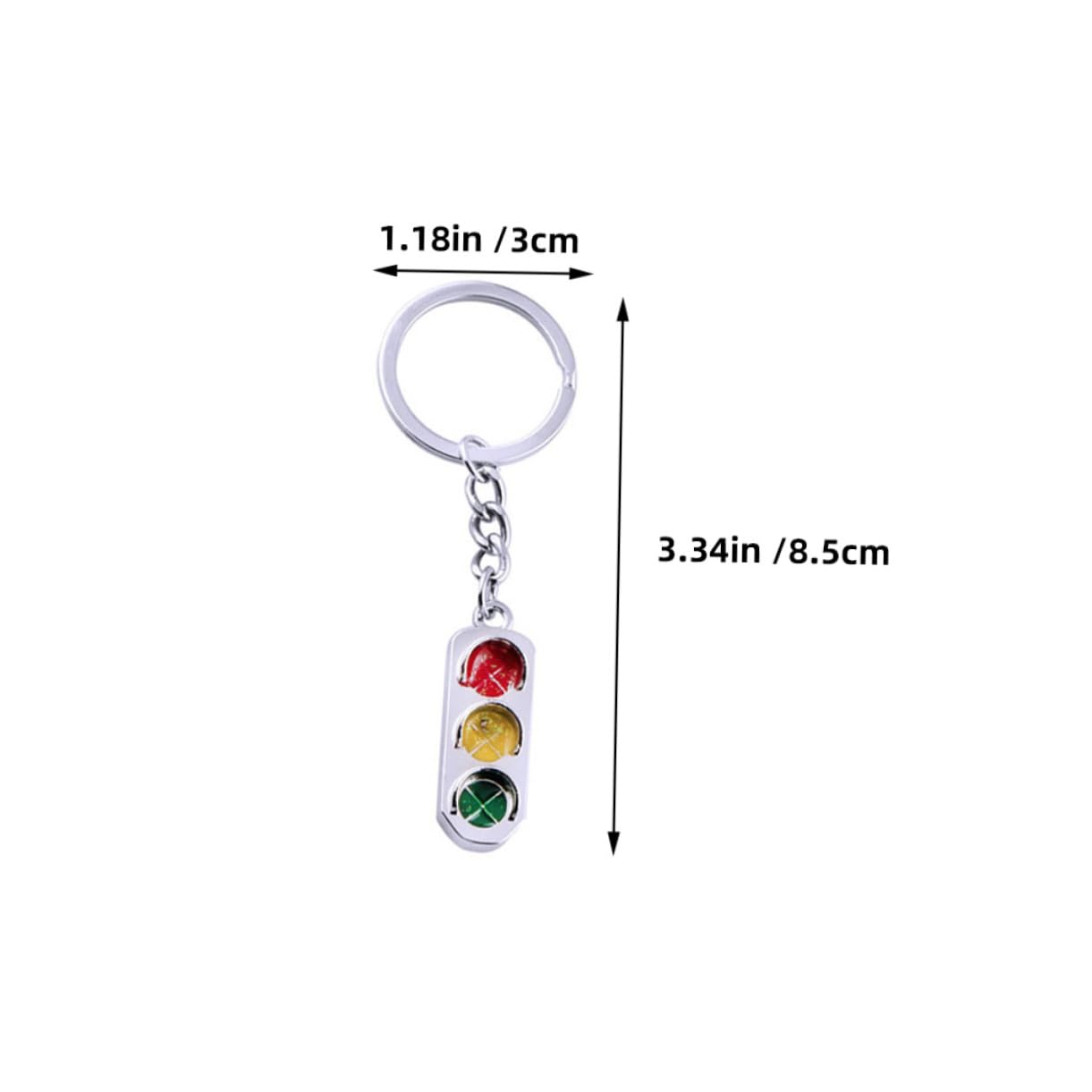 BESPORTBLE 4pcs Metal Traffic Signal Light Keychain Stop Light Keychain Pendant Handbag Decor