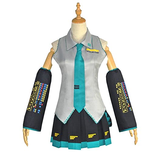 Robe de costumade d'anime Miku ensemble complet cadeau Noël