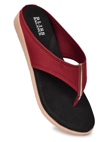 Image of Extra Soft Diabetic & Orthopedic Highcushioned Doctor Slippers|Flip-Flops Lightweight & Breathable Chappals|Comfortable Memory Foam Casual & Stylish for Women'sBB944