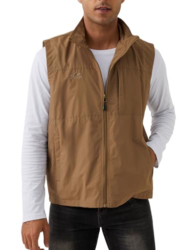 Gihuo Men's Fishing Vest Utility Vest Casual Outdoor Quick Dry Safari Travel Golf Vest Work Vest2