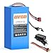 SOLLVIE 48V10Ah Lithium Battery Pack Built-in 30A BMS, Includes 2A Charger, Connector, Rechargeable Battery for DIY Projects (48V10AH)