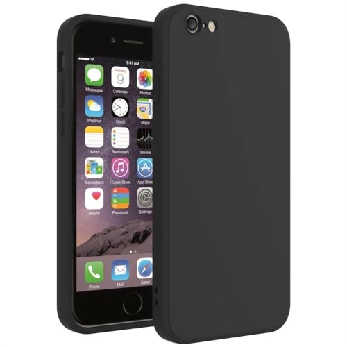 ULXITEYU Soft TPU Slim Case for iPhone 6 & iPhone 6S, Lightweight, Snug Fit, Drop-Resistant, Shock-Absorbent, Scratch-Resistant, Black