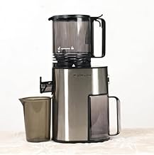 FORLIM Cold Press Juicer Machine, 250W Motor & 136mm Wide Chute for Whole Fruits and Vegetables, Easy to Clean with Removable Parts, High Nutrient Juice & Wellness Shots, Brushed Silver