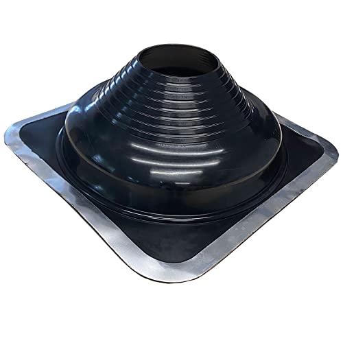 Chimsoc HT Rubber Pipe Flashing - Black High Temperature Silicone - Suits 160-300mm Diameter Pipes
