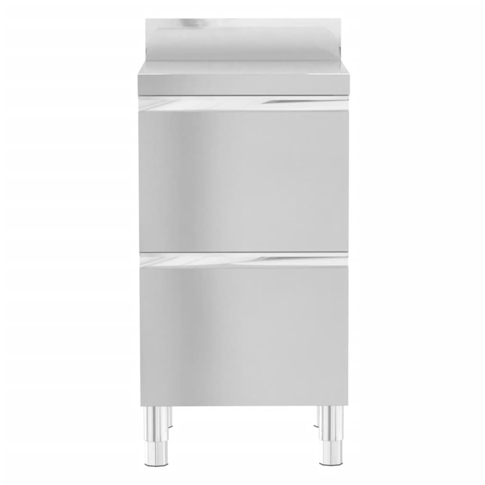 Homgoday Armadi da cucina commerciale, 3 pezzi, in acciaio inox, armadio e armadio con 2 cassetti per sala da pranzo, soggiorno, ristorante, hotel