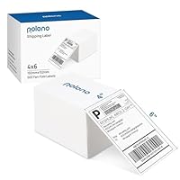 Thermoetikette, POLONO 4x6 Thermodirekt-Versandetikette (500er-Pack), Perforierte Leporello-Etikette, Kompatibel mit Etikettendrucker MUNBYN, Rollo, IDPRT SP410, POLONO PL60, Handelsqualität