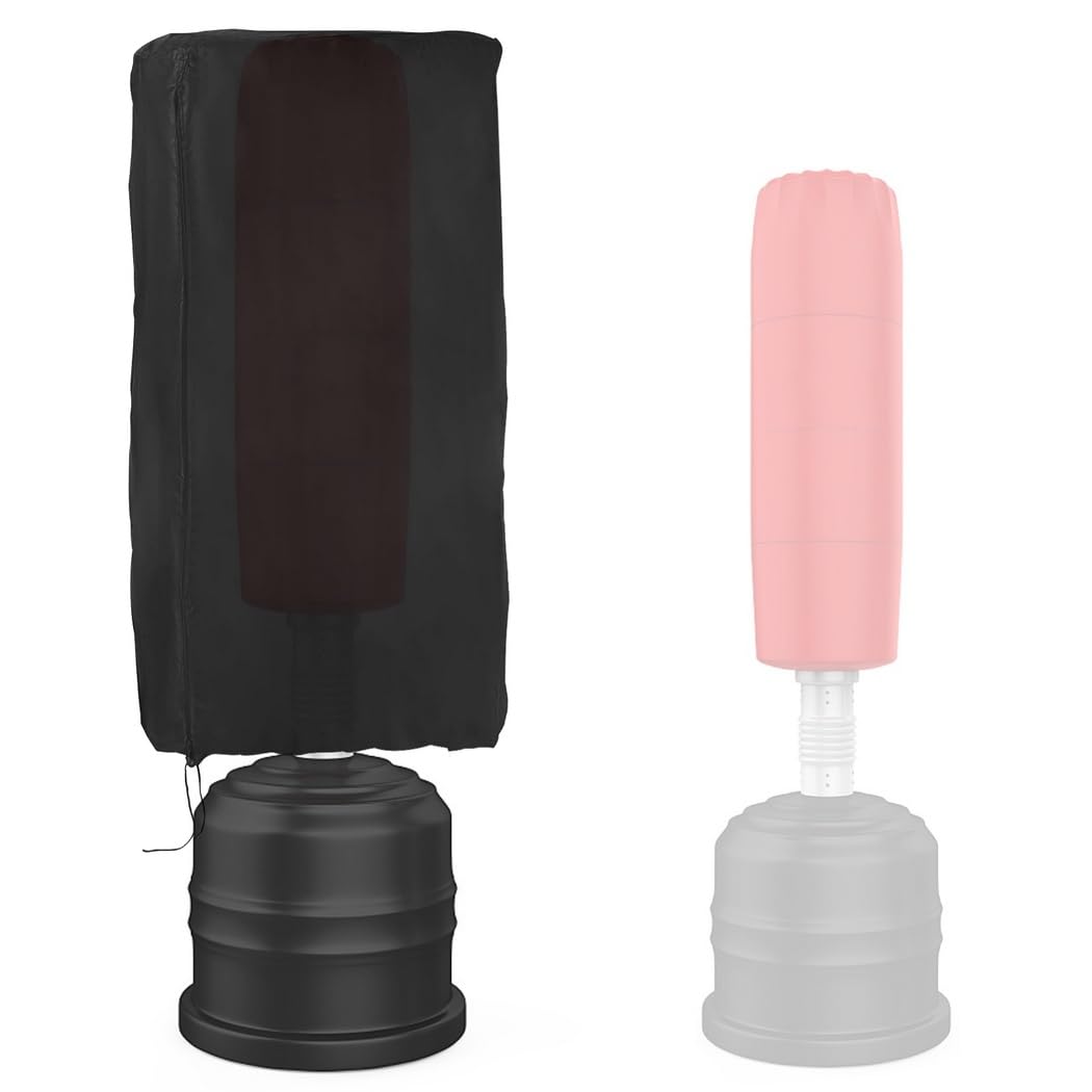 Chewtoyo Cover for Dust-Proof Heavy-Duty Boxing Bag, Protection Cover with Zipper & Drawstring for Freestanding Boxing Bags Up to 28''D X 43''H, Black