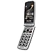 Easyfone Prime-A1 Unlocked Flip Cell Phone, 2.4'' HD Display, Big Buttons, Clear Sound, SOS Button, SIM Card Included, 1500mAh Battery with a Charging Dock, FCC Certified (Dark)