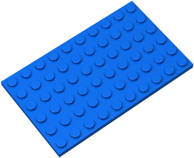 Placas azules clásicas a granel, placa azul de 6 x 10, placas de construcción planas 20 piezas, compatibles con piezas y piezas de Lego 6 x 10