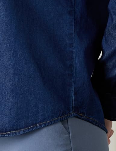 Image of Amazon Brand - Symbol Women Denim Shirt (Regular Fit | Full Sleeve) (Available in Plus Sizes)