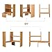 Homfa Bamboo Desk Storage Organizer Adjustable Desktop Display Shelf Rack Multipurpose Bookshelf for Office Kitchen