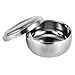 Produktbild Schüssel zur Aufbewahrung der Rasierseife mit Deckel für Bartpinsel, Schüssel aus Edelstahl Shave Rasierbecher