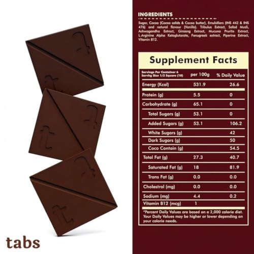 Image of Tabs Premium Dark Chocolate Kit | For Men & Women | For Couples | Gourmet Bars | Gifting & Special Moments | 1 Chocolates (20 Gram) | Anniversary, Valentine, Wedding & Birthday Gift Set