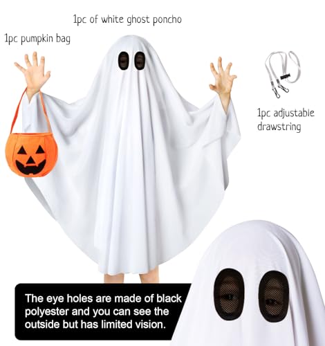 Disfraz de Fantasma para Niños con Bolsa de Calabaza miniatura 5