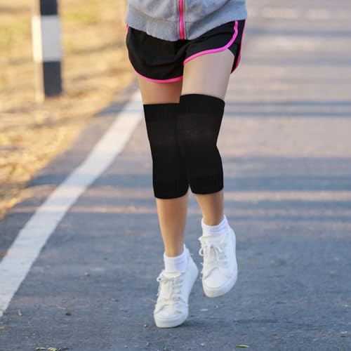 3 Pair Soccer Sleeve Socks, Black Pre-Cut Soccer Sock Sleeves, Elastic Football Leg Sleeves, Grip Football Socks for Men Sports4