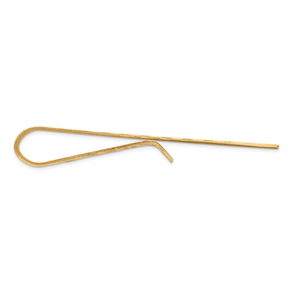 Solid 14k Yellow Gold Men's Tie Bar - 49mm x 8mm