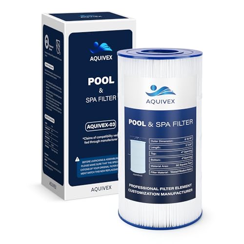 AQUIVEX C900 Pool Filter Cartridges 90 Sq. Ft., Compatible with Hayward StarClear Plus C900 in Model NO C9002/W3C9002, Replacement for Hayward CX900RE, Pleatco PA90, PA90-EC