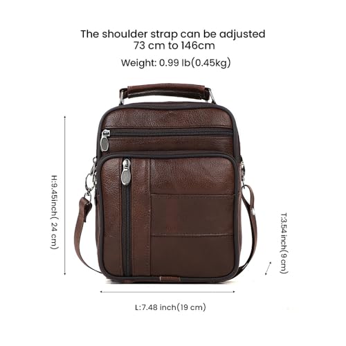 Real Leather Samll Messenger Bag for Men Casual Sling Business Handbag Shoulder Crossbody Work Daily Bag Vintage Men's Purse2