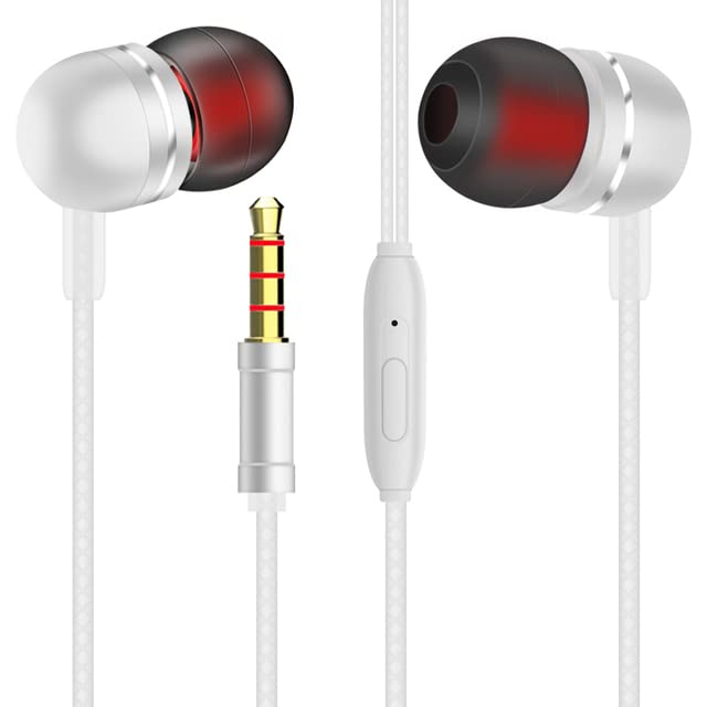 Electronics - VPB V13 Earphone Metal Earphone Super Bass Headset Microphone in ear 3.5mm For iPhones 6 6s Xiaomis for Mobile phone (Silver)