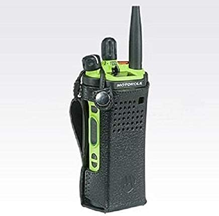 PMLN7905A PMLN5876 - Motorola - Estuche de transporte de cuero con lazo fijo para cinturón de 3 pulgadas para baterías cortas, radio no incluida