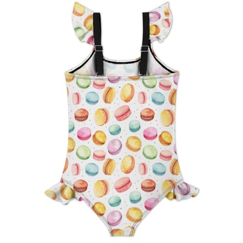 Image of Girls One Piece Swimsuit Lovely Cute Animals Ruffles Swimwear Bathing Suits 3-12 Years