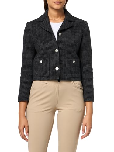 Theory Women's Boxy Crop Jacket, Charcoal Melange at Amazon