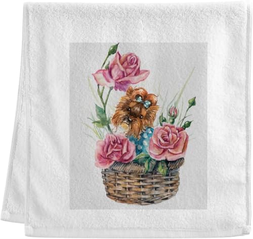 フェイスタオル 猫柄 おもしろ ハンドタオル 薔薇 花 犬 バスタオル 吸水 速乾 軽量 薄手 耐久性 綿100% 抗菌防臭 ギフト 75×40cm 1枚セット