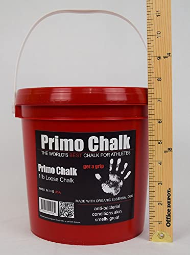 Primo Chalk - 1Lbs Bucket - Fewer Applications Needed For Improved Focus On Weightlifting, Gymnastics, Rock Climbing, Gym #TOP2
