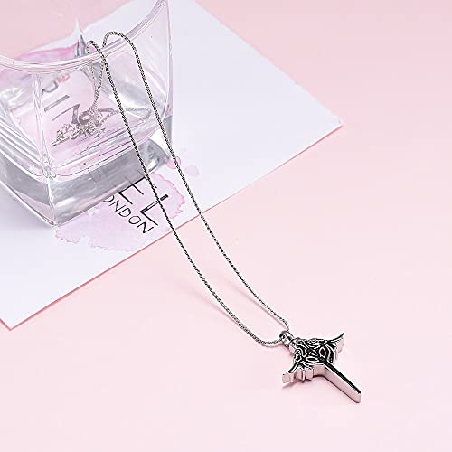 Pendentif urne pour cendres étanche en forme de croix protectrice