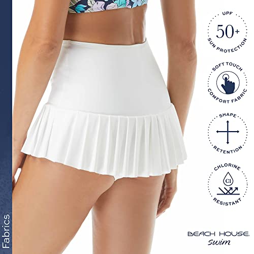 BEACH HOUSE Sophie Pleated Skirted Swim Bottom — Sporty Skirt with Attached Bikini3