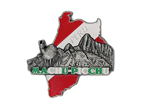 Imanes metálicos 3D para nevera, recuerdo de vacaciones de campo, Londres, París, Nueva York, Berlín, Dubái, Ámsterdam, Roma, Praga, Milán, Barcelona, Venecia (Machu Picchu)