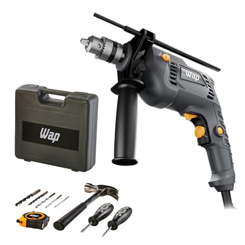 WAP Parafusadeira e Furadeira de Impacto 3/8' WF-700K10, com 11 Acessórios e Maleta, Controle de Velocidade, 700W 220V