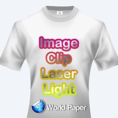 LASER TRANSFER FOR WHITE FABRIC:"IMAGE CLIP LIGHT" 8.5"x11" 25Pk :)