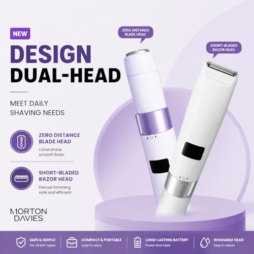 Image of Face Mini Hair Remover, Electric Facial Hair Remover for Women, Quick, Instant, Gentle, Painless, Smooth Skin, Glow On-The-Go, with Smartlight, for Upper Lips, Chin, Cheeks, Peach Fuzz (White)
