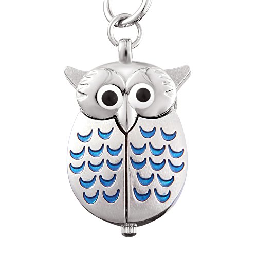 YouYouPifa Unisex's Alloy Strap Quartz Beetle Keychain Watches (Silever Strap / White Dial)