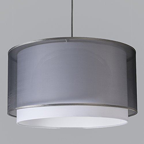 Moderne vloerlamp zwart met goud duo kap - Parte