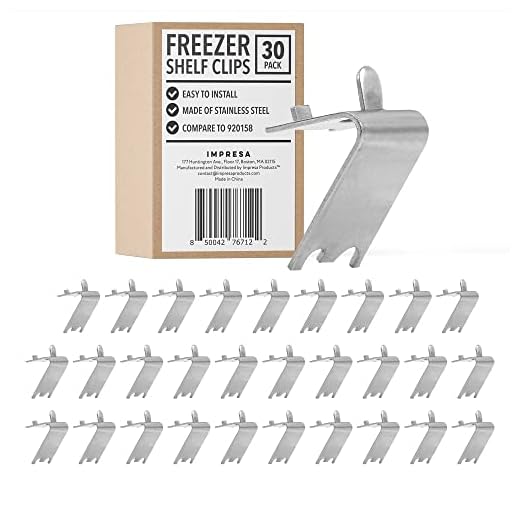 [30 Pack] 920158 Freezer Shelf Clip for True & Other Commercial Refrigerator - Stainless Steel Shelving - Refrigerator Shelf Clips - Metal Shelf Clips - Refrigerator Parts & Accessories