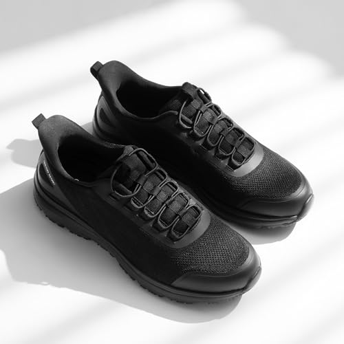 Image of Bruno Marc Men's Hands Free Non Slip Work Shoes, Water Resistance Restaurant Slip on Food Service Sneakers