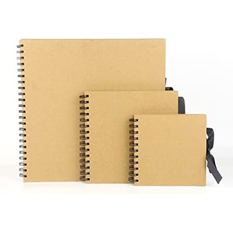 Medium Brown Scrapbook Photo Album with Ribbon Cover