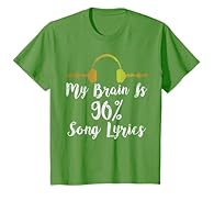 My Brain is 90% Song Lyrics is perfect for the person who constantly has songs stuck inside their head! If you find yourself thinking in song lyrics, this product is for you. This My Brain is 90% Song Lyrics Vintage Headphone design makes a great gif...
