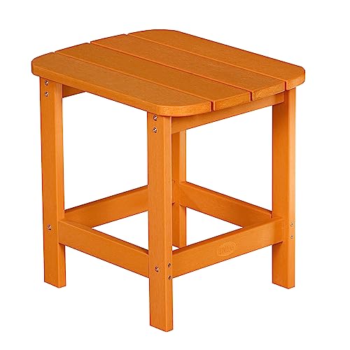NEG Design Adirondack Tisch Marcy Beistelltisch täuschend echte Holzoptik, Indoor und Outdoor Möbel orange