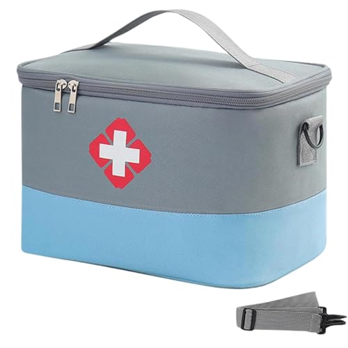 Yotlein Botiquín de Primeros Auxilios, Bolsa de Medicamentos, Botiquín de Primeros Auxilios Médico Vacío con Correa para el Hombro, Adecuado para el Hogar, Oficina, Deportes, Viajes, Camping