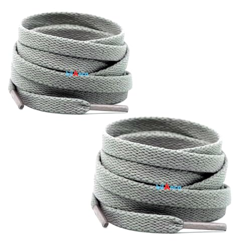 Image of 2 PAIRS Flat Shoe laces 48 Inches Wide Shoelaces for Athletic Running Sneakers Sports Shoes Boot Laces Strings (2 Pairs)