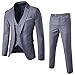 Sinzelimin Fashion Suit for Men's Blazer Dress Business Tuxedo Slim Fit One Button Coat Jacket & Pants&Vest 3-Piece Set