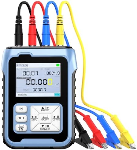 Riiai SG004A 4-20ma 0-24V Signal Generator, Programmable Current Voltage Generator, Resistance Millivolt Thermocouple Tester, Real-time Curve, 3000mAh USB Rechargeable, for PLC Simulator