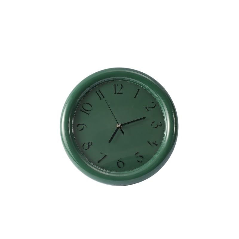 Reloj redondo mediano crema estilo retro japonés minimalista sobremesa Nordic Green