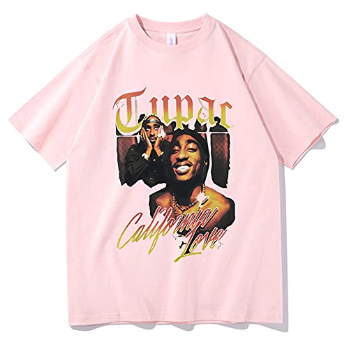 CCEE Camiseta 2Pac Rapper Star Tupac Print Streetwear Hombres Mujeres Casual Camiseta De Cuello Redondo Rap Singer Hip Hop Music Camiseta Tops Ropa Cover