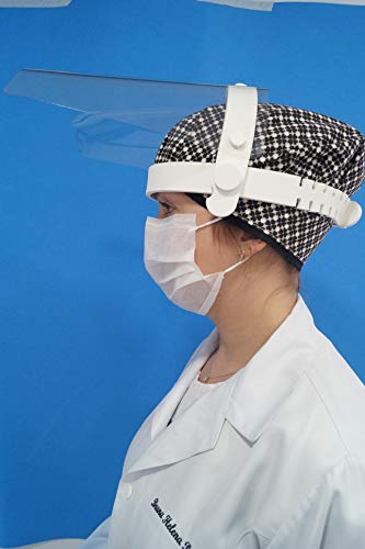 Protetor Facial Articulado Face Shield BRANCO com 10 un.