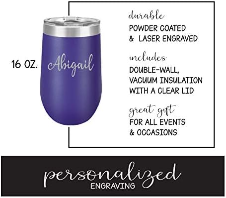 Miniatura 5 de Vaso de vino personalizado sin tallo, de acero inoxidable para vino y café, vaso personalizado, perfecto para regalos de dama de honor, bodas y